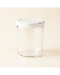 Elm Branch Storage Canister With Lid - White (synthetic illustration; no displayed measurements)