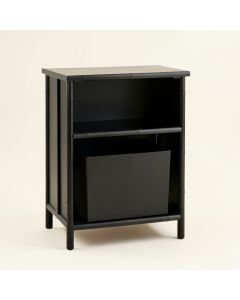 Aspen Bluff Freestanding Pull-Out Hamper Cabinet - Black (synthetic illustration; no displayed measurements)