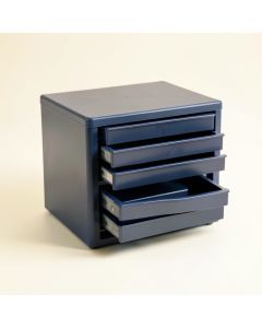 Spruce Arc Small-Parts Storage Drawer Cabinet - Navy (synthetic illustration; no displayed measurements)