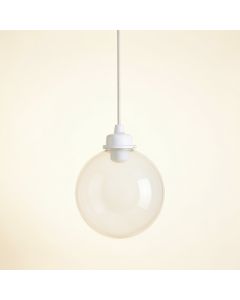 Hazel Canyon Pendant Light Suspended From One Plain Cable - White (synthetic illustration; no displayed measurements)