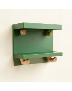Field Bend Wall-Mounted Entryway Organizer Shelf - Green (synthetic illustration; no displayed measurements)