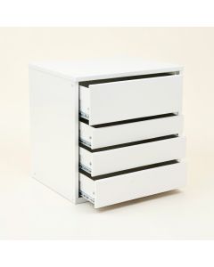 Reed Branch Small-Parts Storage Drawer Cabinet - White (synthetic illustration; no displayed measurements)