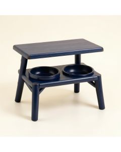 Elm Arc Pet Feeding Stand With Two Plain Empty Bowls (synthetic illustration; no displayed measurements)