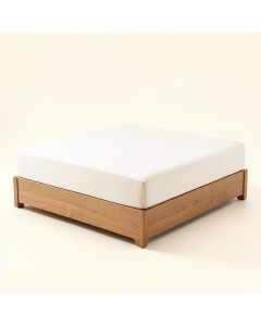 King Solid Wood And Upholstered Low Profile Standard Bed (synthetic illustration; no displayed measurements)