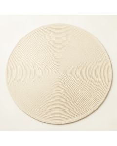 Olive Branch Round Area Rug - Cream (synthetic illustration; no displayed measurements)