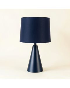 Elm Arc Table Lamp With A Plain Fabric Shade (synthetic illustration; no displayed measurements)