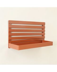Oak Edge Wall-Mounted Entryway Organizer Shelf - Terracotta (synthetic illustration; no displayed measurements)