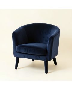 Reed Dell Upholstered Armchair - Navy (synthetic illustration; no displayed measurements)