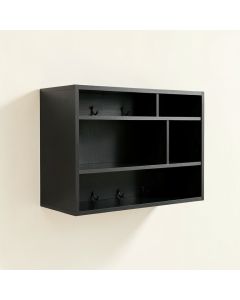Glen Crest Wall-Mounted Entryway Organizer Shelf - Black (synthetic illustration; no displayed measurements)
