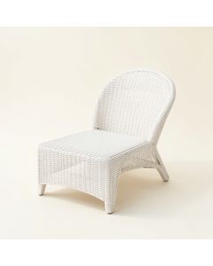 Ash Bridge Outdoor Lounge Chair - White (synthetic illustration; no displayed measurements)
