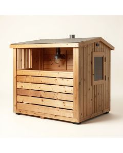 Grandview 8 Person Traditional Steam Sauna (synthetic illustration; no displayed measurements)