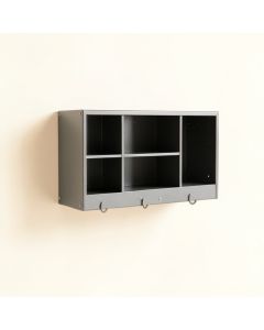 Stone Arc Wall-Mounted Entryway Organizer Shelf - Gray (synthetic illustration; no displayed measurements)