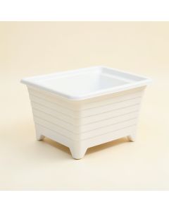 Dune Bluff Empty Raised Planter - White (synthetic illustration; no displayed measurements)