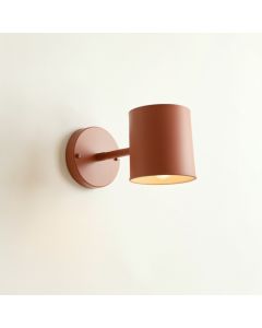 Heath Crest Wall Sconce Mounted On A Plain Wall - Terracotta (synthetic illustration; no displayed measurements)