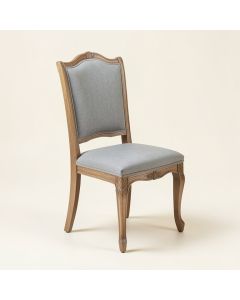 Nathalie Solid Wood Queen Anne Back Side Chair In Stone Grey (synthetic illustration; no displayed measurements)