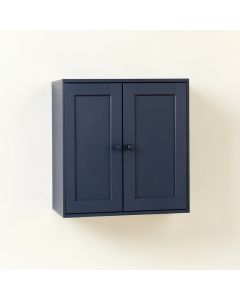 Field Crest Wall-Mounted Entry Cabinet - Navy (synthetic illustration; no displayed measurements)