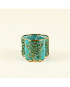 Peacock Inspired Trio Small Iron Votive Holder (synthetic illustration; no displayed measurements)