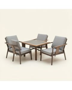 Virginio 4 Piece Complete Patio Set (synthetic illustration; no displayed measurements)