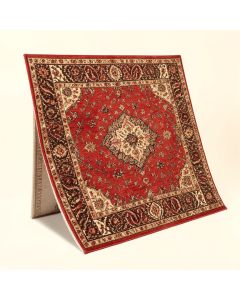 Awudi Oriental Machine Made Power Loom Wool/Polyester Red/Brown/Beige Area Rug (synthetic illustration; no displayed measurements)