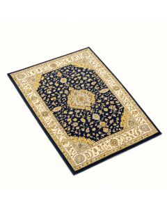 Brandt Oriental Navy Blue/Yellow/Beige Area Rug (synthetic illustration; no displayed measurements)