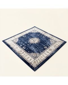 Hillsby Oriental Polypropylene Dark Blue/Light Gray/Beige Area Rug (synthetic illustration; no displayed measurements)
