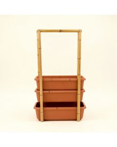 Flint Crest Empty Vertical Garden Frame - Terracotta (synthetic illustration; no displayed measurements)