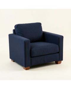 Dawn Dale Upholstered Armchair - Navy (synthetic illustration; no displayed measurements)