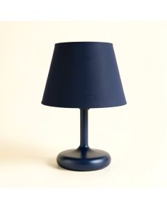 Fern Brook Table Lamp With A Plain Fabric Shade - Navy (synthetic illustration; no displayed measurements)