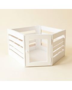 Aspen Edge Empty Furniture-Style Pet Crate - White (synthetic illustration; no displayed measurements)