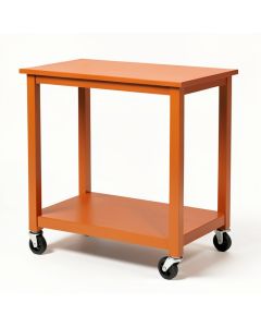 Cedar Dale Empty Rolling Workshop Cart - Terracotta (synthetic illustration; no displayed measurements)