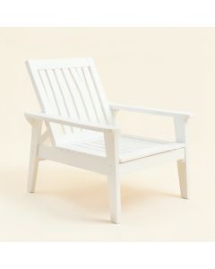 Cliff Dell Outdoor Lounge Chair - White (synthetic illustration; no displayed measurements)