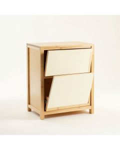 Briar Bluff Freestanding Pull-Out Hamper Cabinet - Cream (synthetic illustration; no displayed measurements)