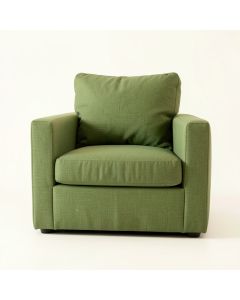 Ash Edge Upholstered Armchair - Green (synthetic illustration; no displayed measurements)