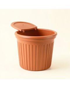 Bay Canyon Closed Garden Compost Bin - Terracotta (synthetic illustration; no displayed measurements)
