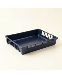 Field Edge Empty Under-Desk Cable Tray - Navy (synthetic illustration; no displayed measurements)