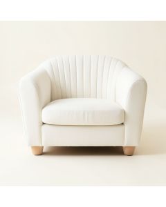 Spruce Edge Upholstered Armchair - White (synthetic illustration; no displayed measurements)