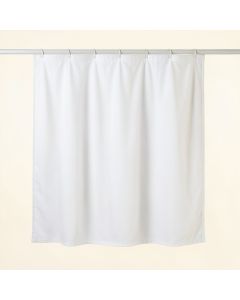 Flint Brook Shower Curtain Hanging Flat From A Plain Rod - White (synthetic illustration; no displayed measurements)