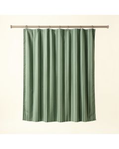 Harbor Bend Shower Curtain Hanging Flat From A Plain Rod - Green (synthetic illustration; no displayed measurements)