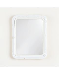 Shore Arc Framed Wall Mirror - White (synthetic illustration; no displayed measurements)