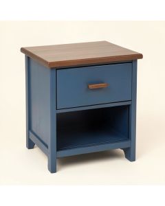 Markovich 1 Drawer Nightstand In Blue/Brown (synthetic illustration; no displayed measurements)