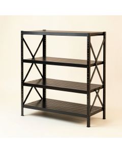 Juniper Crest Empty Seed-Starting Shelving Unit Without Lights - Black (synthetic illustration; no displayed measurements)