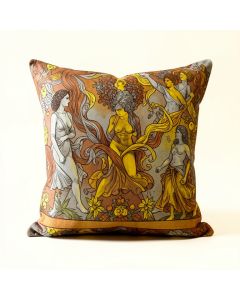 Alphonse Mucha Zodiac Euro Pillow (synthetic illustration; no displayed measurements)