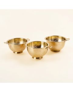 Brayden Studio Shultz 3 Piece Stainless Steel Food Strainer Set (synthetic illustration; no displayed measurements)