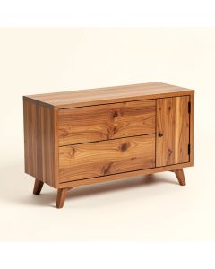 Lorraine 48 '' Wide 2 Drawer Acacia Wood Server (synthetic illustration; no displayed measurements)