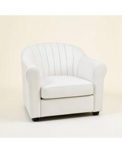 Alder Bluff Upholstered Armchair - White (synthetic illustration; no displayed measurements)