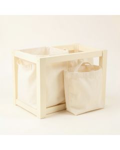 Birch Bend Laundry Sorting Station With Plain Removable Bags - Cream (synthetic illustration; no displayed measurements)