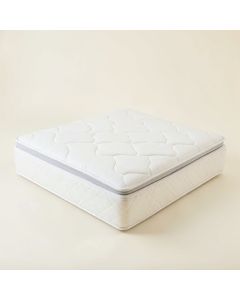 White Noise 15 '' Plush Pillow Top Mattress And Box Spring Set (synthetic illustration; no displayed measurements)