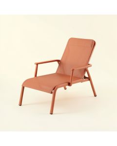 Rowan Branch Outdoor Lounge Chair - Terracotta (synthetic illustration; no displayed measurements)