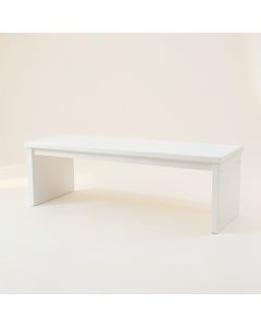 Lake Branch Narrow Outdoor Storage Bench - White (synthetic illustration; no displayed measurements)