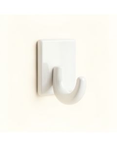 Bay Crossing Wall-Mounted Robe Hook - White (synthetic illustration; no displayed measurements)